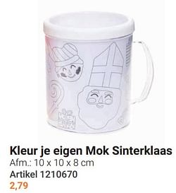 Kleur je eigen mok sinterklaas