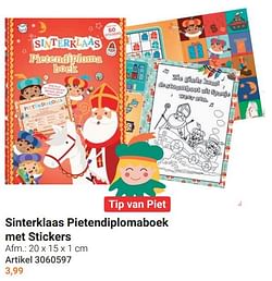 Sinterklaas pietendiplomaboek met stickers