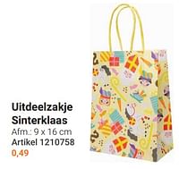 Uitdeelzakje sinterklaas-Huismerk - Lobbes