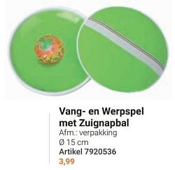 Vang- en werpspel met zuignapbal