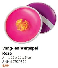 Vang- en werpspel roze-Huismerk - Lobbes