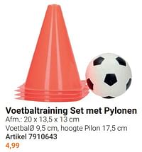 Voetbaltraining set met pylonen-Huismerk - Lobbes