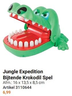 Jungle expedition bijtende krokodil spel