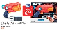 Promoties X-shot dart pistool met 8 pijlen - Zuru - Geldig van 11/09/2024 tot 05/12/2024 bij Lobbes