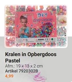 Kralen in opbergdoos pastel