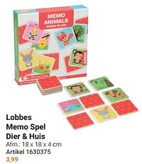 Lobbes memo spel dier + huis-Huismerk - Lobbes