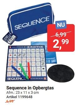 Sequence in opbergtas