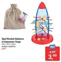 Spel rocket balance in katoenen tasje-Huismerk - Lobbes