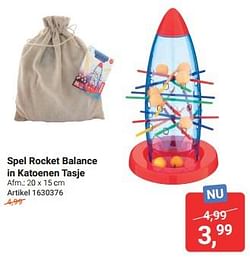 Spel rocket balance in katoenen tasje