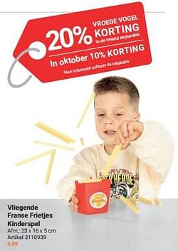 Vliegende franse frietjes kinderspel