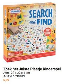 Zoek het juiste plaatje kinderspel-Huismerk - Lobbes