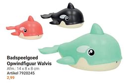 Badspeelgoed opwindfiguur walvis