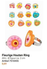 Fleurige houten ring-Huismerk - Lobbes