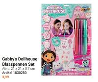 Promoties Gabby’s dollhouse blaaspennen set - Gabby's Dollhouse - Geldig van 11/09/2024 tot 05/12/2024 bij Lobbes