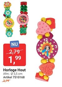 Horloge hout-Huismerk - Lobbes