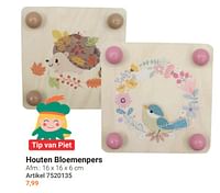 Houten bloemenpers-Huismerk - Lobbes