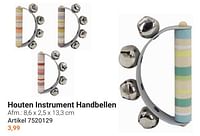 Houten instrument handbellen-Huismerk - Lobbes