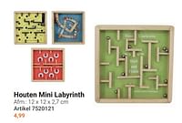 Houten mini labyrinth-Huismerk - Lobbes