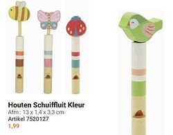 Houten schuiffluit kleur