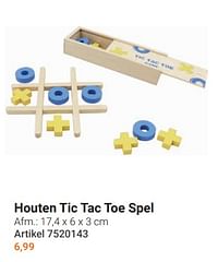 Houten tic tac toe spel-Huismerk - Lobbes