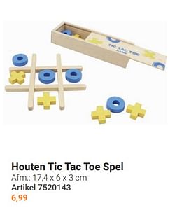 Houten tic tac toe spel