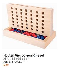 Houten vier op een rij-spel-Huismerk - Lobbes