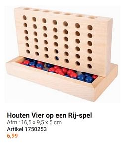 Houten vier op een rij-spel