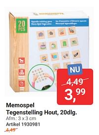 Memospel tegenstelling hout-Marionette Wooden Toys