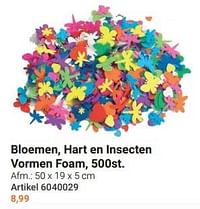 Bloemen, hart en insecten vormen foam-Huismerk - Lobbes