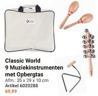 Classic world 9 muziekinstrumenten met opbergtas-Classic World