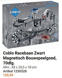 Coblo racebaan zwart magnetisch bouwspeelgoed-Coblo