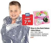 Glow in the dark deken-Huismerk - Lobbes