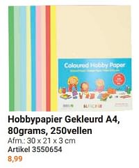 Hobbypapier gekleurd a4-Huismerk - Lobbes