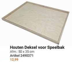 Houten deksel voor speelbak