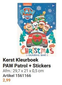 Kerst kleurboek paw patrol + stickers