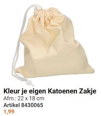 Kleur je eigen katoenen zakje-Huismerk - Lobbes