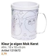 Kleur je eigen mok kerst-Huismerk - Lobbes