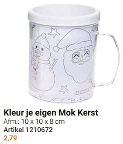 Kleur je eigen mok kerst