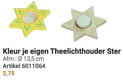 Kleur je eigen theelichthouder ster