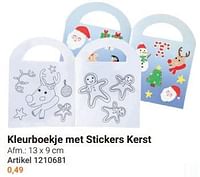 Kleurboekje met stickers kerst-Huismerk - Lobbes