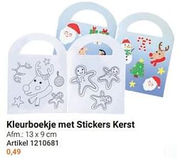 Kleurboekje met stickers kerst