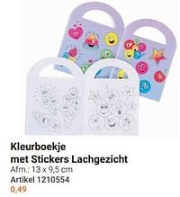 Kleurboekje met stickers lachgezicht-Huismerk - Lobbes