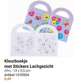 Kleurboekje met stickers lachgezicht