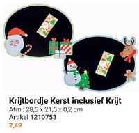 Krijtbordje kerst inclusief krijt-Huismerk - Lobbes