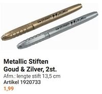 Metallic stiften goud + zilver-Huismerk - Lobbes