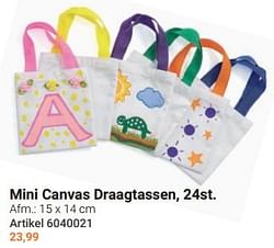 Mini canvas draagtassen