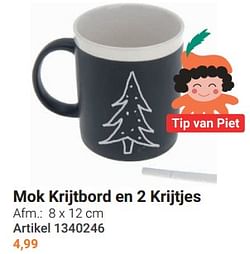 Mok krijtbord en 2 krijtjes