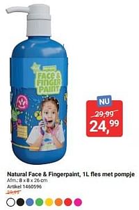 Natural face + fingerpaint, fles met pompje-Huismerk - Lobbes