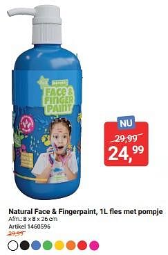 Natural face + fingerpaint, fles met pompje