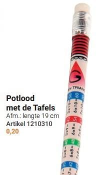 Potlood met de tafels-Huismerk - Lobbes